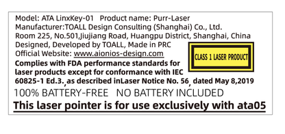 ata05 Purr Laser: Interactive Laser Accessory for Cats