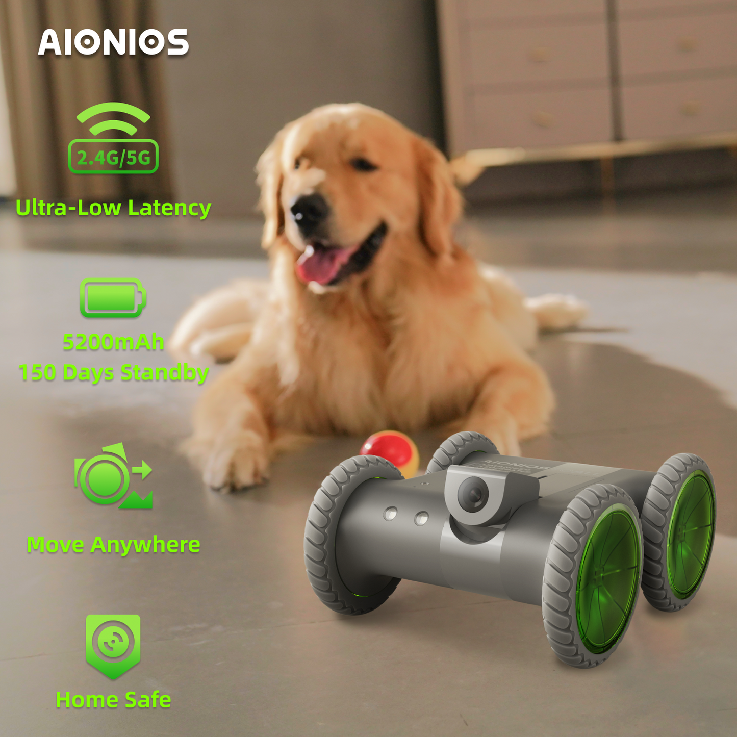 ata05 Home Robot Camera 4WD Whole-Home Mobility