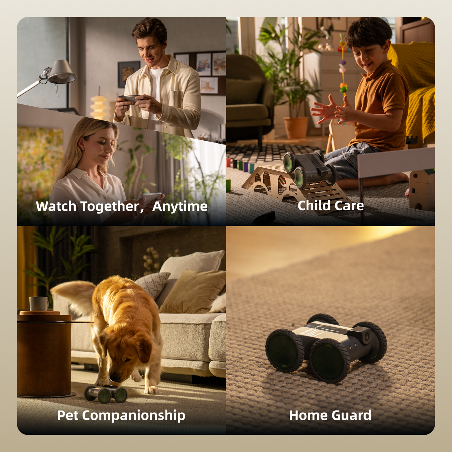 ata05 Home Robot Camera 4WD Whole-Home Mobility